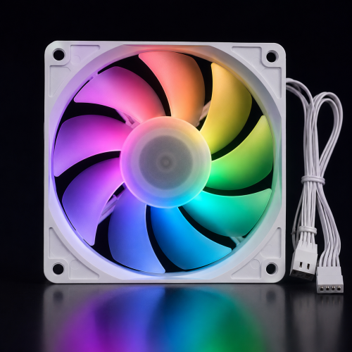 4 PİN GİRİŞLİ ARGB 12CM BEYAZ KASA FANI